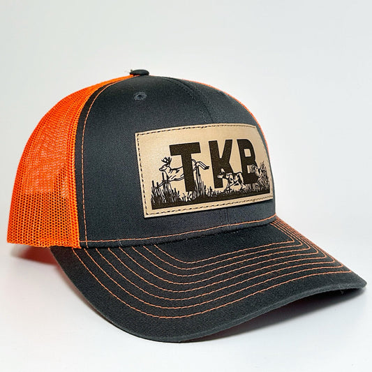 TKB Patch Hat - Charcoal/Safety Orange